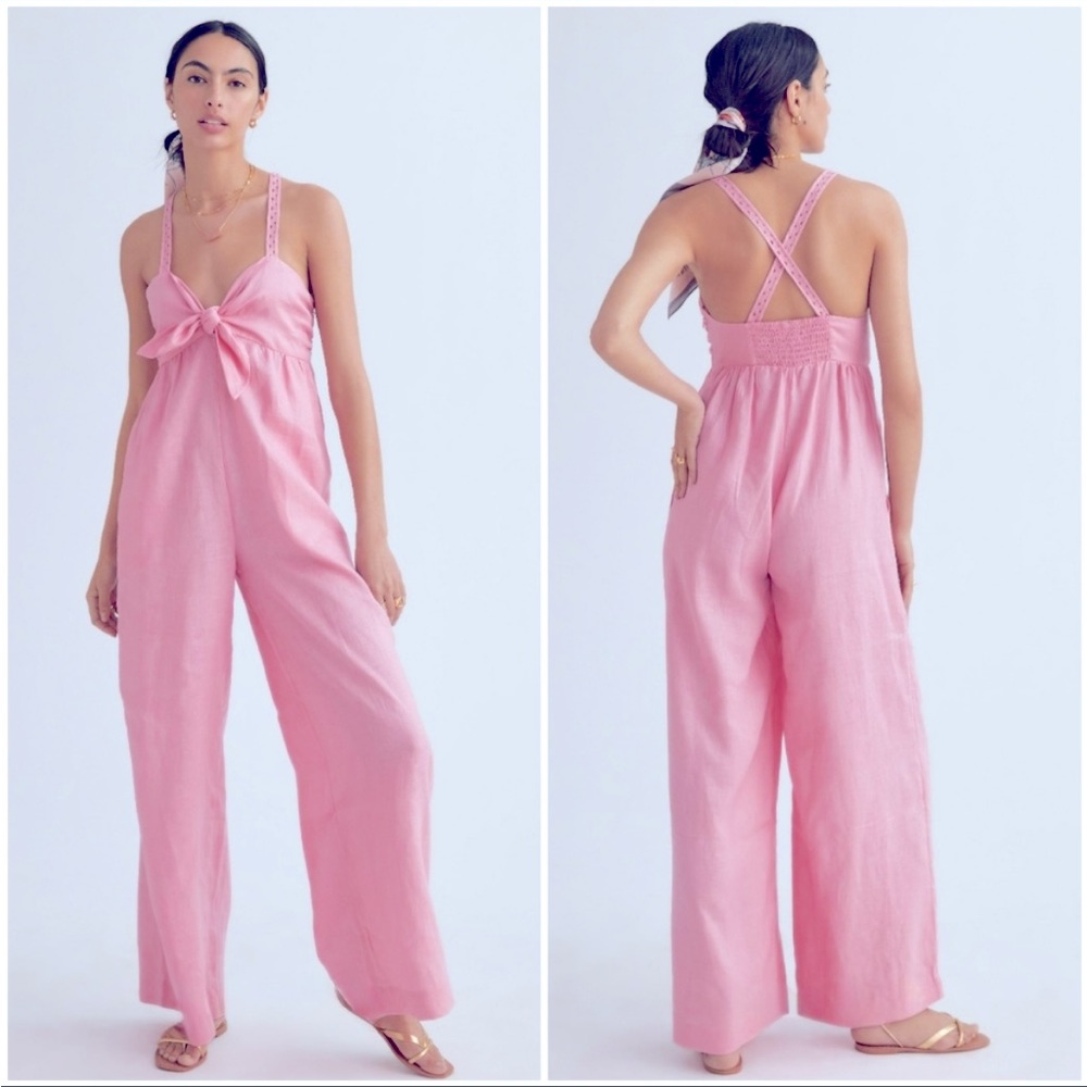 Scotch and Soda pink line jumpsuit